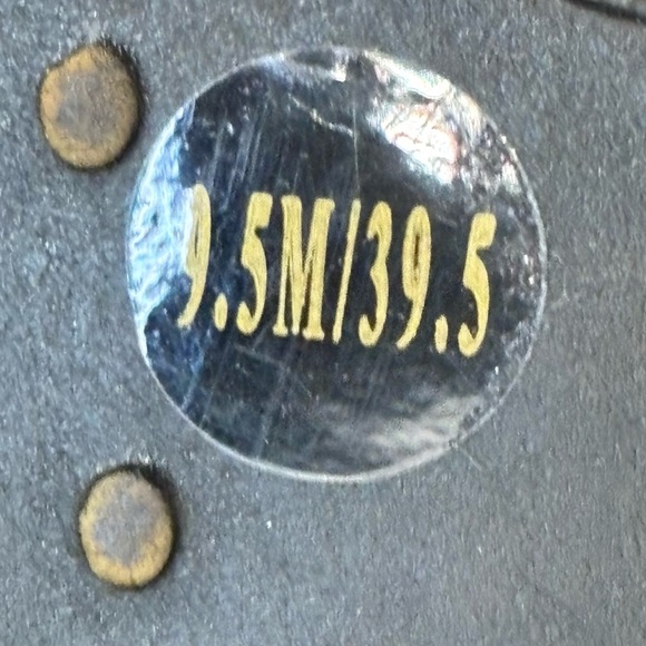 LUCKY BRAND Sz 9.5 Booties 2 Zippers Leather Distressed Stacked Heels Almond Toe - Picture 11 of 11